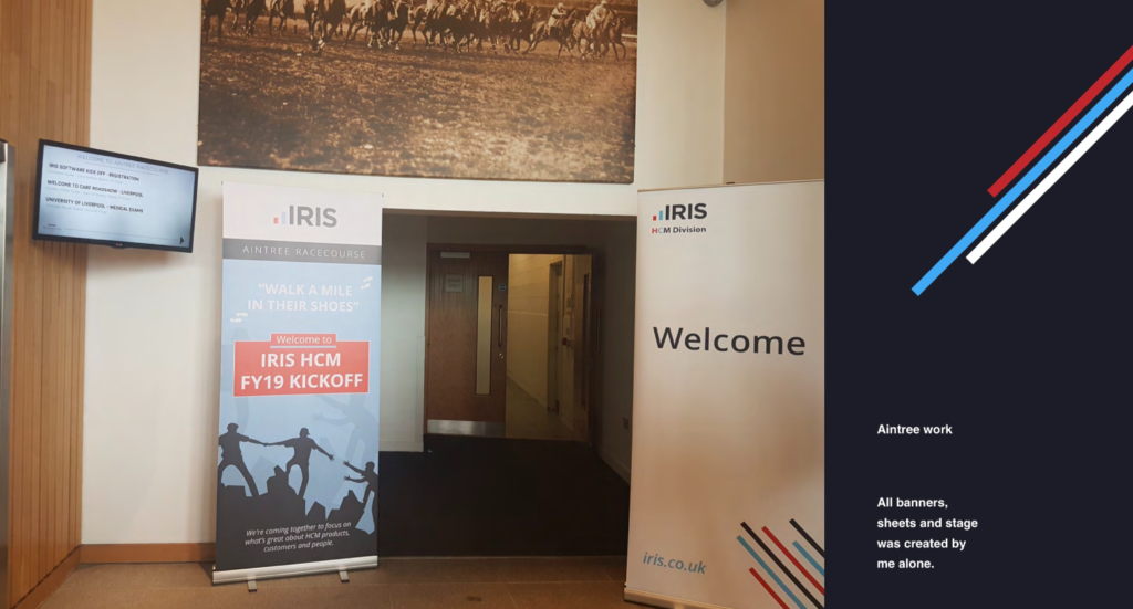 Photo of pull up banners.