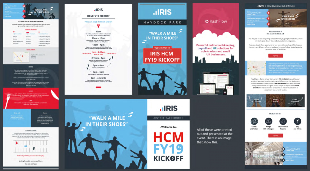 Screenshot of some design assets for an exhibition.